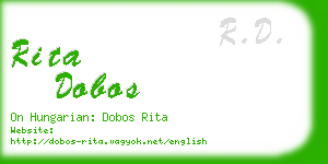 rita dobos business card